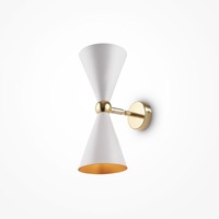 Nepřímé osvětlení - M MOD108WL-02WG Nástěnné svítidlo Vesper 2x40W bílá/zlatá kov designové - MAYTONI