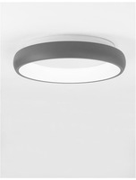 Kruhová - NV 8105615 Stropní svítidlo ALBI šedý hliník a akryl LED 32W 230V 3000K IP20 stmívatelné - NOVA LUCE