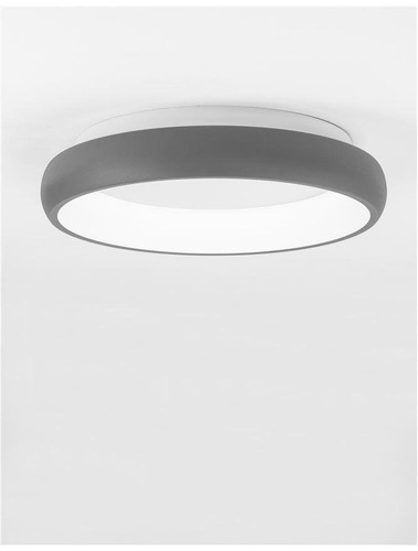 Kruhová - NV 8105615 Stropní svítidlo ALBI šedý hliník a akryl LED 32W 230V 3000K IP20 stmívatelné - NOVA LUCE - foto 1