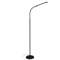 Stojací lampy - BRILO 1472015 LED stojací svítidlo, 126,5 cm, LED modul, 6W, 600lm, černá - BRILO
