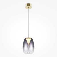 Dekorativní - M MOD282PL-L8G3K Závěsné svítidlo Splash 3000K 7W teplá bílá 280lm zlatá hliník sklo - MAYTONI