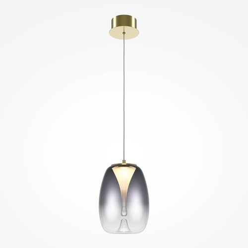 Dekorativní - M MOD282PL-L8G3K Závěsné svítidlo Splash 3000K 7W teplá bílá 280lm zlatá hliník sklo - MAYTONI - foto 1