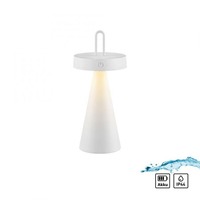 Na stůl - LD 19302-16 ALWA LED stolní lampa na baterie bílá stmívatelné dotykem IP44 vnitřní i venkovní svítidlo 2700K - JUST LIGHT