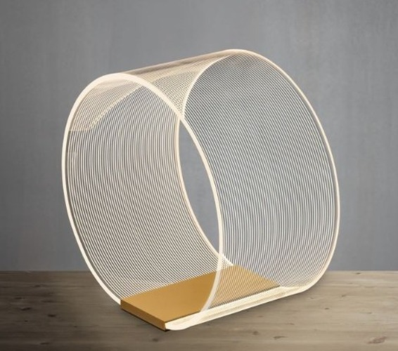 Stolní lampy dekorační - NV 9030637 Stolní lampa VALENTIN LED 14W 786lm 3000K stmívatelná 27,6cm mosaz / akrylát - NOVALUCE - foto 1