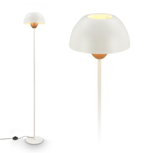 Stojací lampy - BRILO 1591011 BRILONER Gryde stojanová lampa – s vypínačem, E27 patice, max. 10W, kávová/světlešedá 1591011 - foto 1