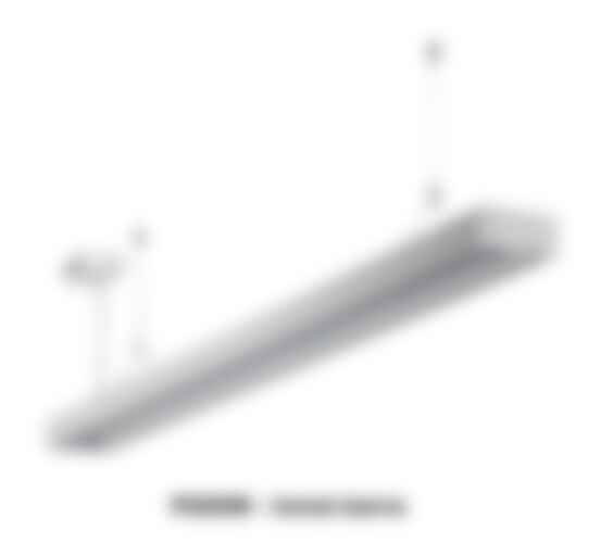 Technická - HAL 121-531M-25GGE/840, B AKCE - Závěsné svítidlo Zuli 7700lm 62,9W Ra80 4000K parabolická mřížka 1425x125x50mm černé (121-531M-25GGE/840, B) - Halla - foto 1