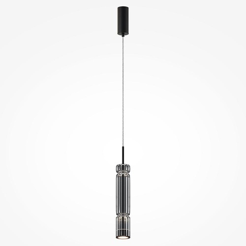 Válec - M MOD272PL-L12B3K1 Závěsné svítidlo Ordo 3000K 12W 1600lm černá kov teplá bílá - MAYTONI - foto 1