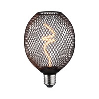 E27 - P 29261 Kovic Glow Standard 230V LED Globe E27 4W 1800K stmívatelné černá - PAULMANN
