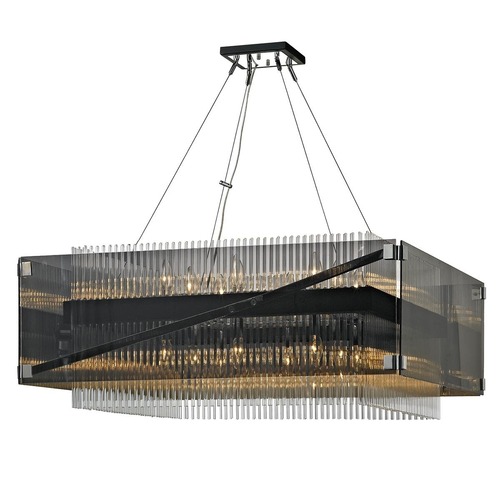 Dekorativní - HVLG F5907-CE Závěsné svítidlo APOLLO kov/sklo bronz/chrom/kouřová E14 16x40W - HUDSON VALLEY (Troy) - foto 1