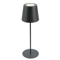 Stolní lampy dekorační - BRILO 7508015 Kiki stolní lampička bezdrátová, dotykový vypínač, nastavitelná výška, stmívatelné, nabíjecí, antracit - BRILO