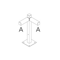 Sloupková - AR T4505B30 Walking - stojna 600 - 2x90° hlavy - A 60h - ARTEMIDE