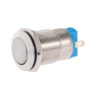 Mechanické vypínače, spínače - Tlačítkový vypínač M12 250V/5A kovový