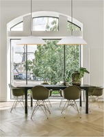 Polokoule - NV 9081280 Závěsné svítidlo GLIM bílá zvenku přírodní dřevo uvnitř hliník a akryl LED 47W 230V 3000K IP20 stmívatelné - NOVA LUCE