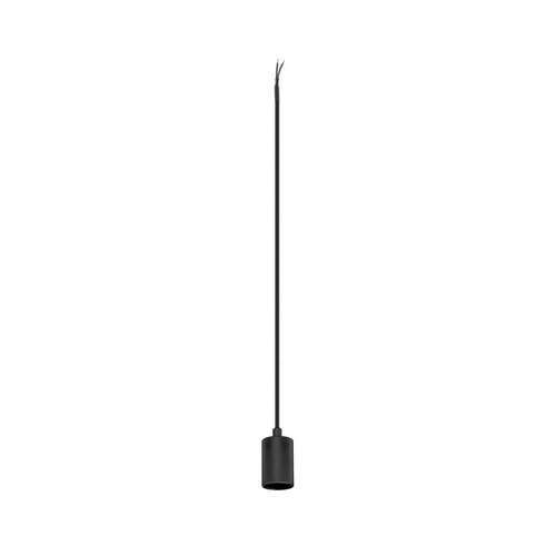 Sestavte si sami - LA 1010420 FITU PD E27, žebrovaný, závěsné svítidlo, délka závěsu 500 cm, otevřená koncovka kabelu, 1 x max. 15 W, černá - BIG WHITE (SLV) - foto 1