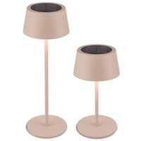 Stolní lampy dekorační - BRILO 7572011 Awia stolní lampička - 2W, 160lm, nabíjecí, LED, stmívatelné, dotykový vypínač, CCT, béžová - BRILO