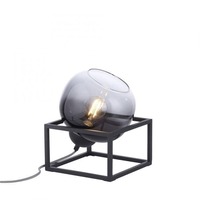 Stolní lampy dekorační - LD 15423-18 ZEA LED stolní lampa 1 ramenné černé kouřové sklo moderní do interiéru - LEUCHTEN DIREKT / JUST LIGHT