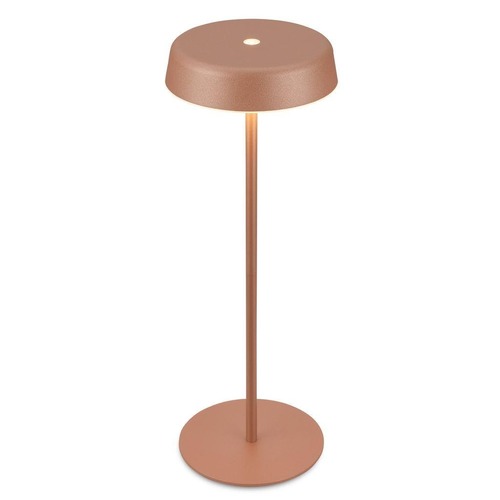 Stolní lampy dekorační - BRILO 7668014 Pala stolní lampička - 2W, 200lm, bezdrátová, LED, dotykový vypínač, stmívatelné, kávová - BRILO - foto 1