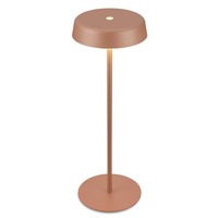 Stolní lampy dekorační - BRILO 7668014 Pala stolní lampička - 2W, 200lm, bezdrátová, LED, dotykový vypínač, stmívatelné, kávová - BRILO