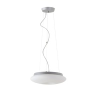 Kruhová - OS SAT60950 SATURN L1 závěsné skleněné svítidlo stříbrná / bílá IP20 4000 K 16W LED - OSMONT