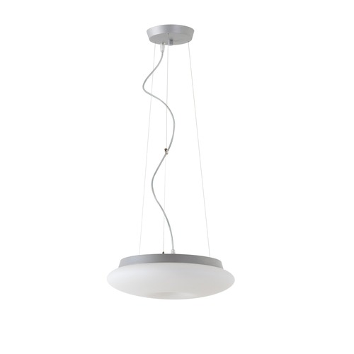 Kruhová - OS SAT60950 SATURN L1 závěsné skleněné svítidlo stříbrná / bílá IP20 4000 K 16W LED - OSMONT - foto 1