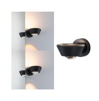 Nepřímé osvětlení - P 79769 LED nástěnné svítidlo Sabik IP44 1x9W černá bez zdroje světla - PAULMANN