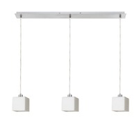 Vícečetná - RED R14022 DADOS III 80 závěsná opálové sklo/chrom 230V E27 3x11W - RED - DESIGN RENDL
