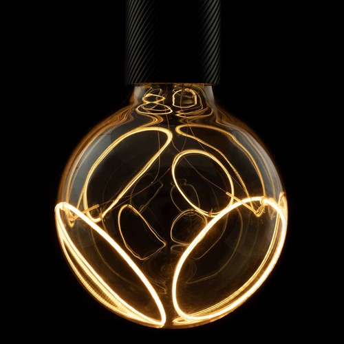 E27 - LA 1008159 LED Globe 125 2x schräge Soft Curve LED žárovka, kouřový efekt, E27, PHASE, 6W, 1900K - BIG WHITE (SLV) - foto 1