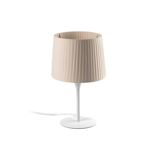 Stolní lampy dekorační - FARO 64316-35 SAMBA bílá/skládaná béžová mini stolní lampa - FARO - foto 1
