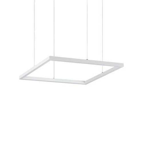 Hranatá - ILUX 259154 LED Závěsné svítidlo Ideal Lux ORACLE SLIM D50 SQUARE BK 3000K 259154 33W 2650lm 3000K IP20 50cm hranaté bílé - IDEALLUX - foto 1