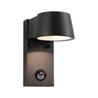 Nástěnná - P 94453 Venkovní nástěnné svítidlo Capea antracit IP44 6W 230V teplá bílá pohybové čidlo - PAULMANN