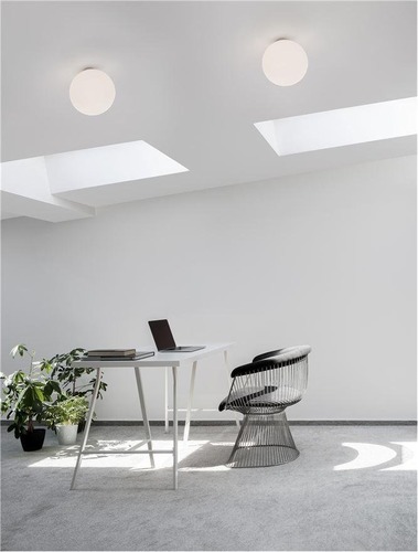 Dekorativní - NV 920424 Stropní svítidlo NEVOSO opálové sklo a bílý kov E27 1x12W 230V IP20 bez žárovky - NOVA LUCE - foto 1