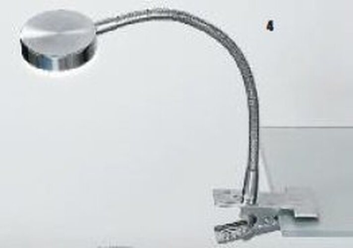 Stolní lampy s klipem - OR LA 4-1134/1 CHRO Stolní lampa 1x3W LED chrom, se svorkou, výška 42 cm - ORION - foto 1