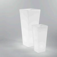 Dekorační - FAN I-GECO-VASO-Q-XL Dobíjecí LED váza dobíjecí GECO bílá 4W 240LM RGBW stmívatelné IP65 vč.dálk.ovladače 90 x 38  cm - FANEUROPE
