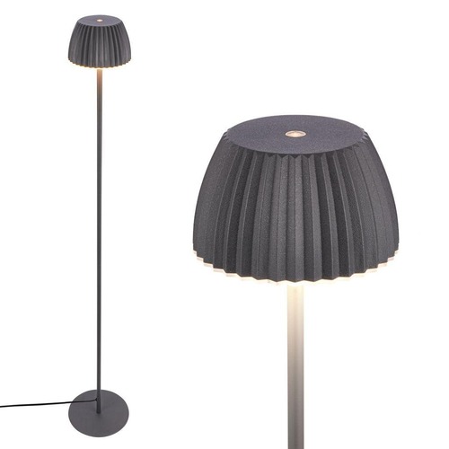 Stojací lampy - BRI 1625015 Loca stojanová lampa - 8W, 800lm, LED, dotykový vypínač, stmívatelná, teplá bílá, antracit - BRILONER - foto 1