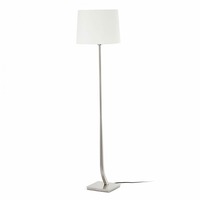 Stojací lampy - FARO 29686-07 REM matný nikl/bílá stojací lampa - FARO