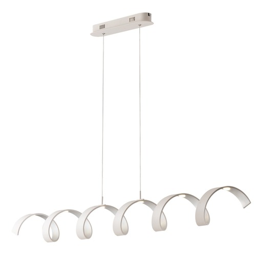 Dekorativní - FAN LED-HELIX-S6C BCO Závěsné svítidlo LED HELIX bílá/stříbrná, 30 W, 2520 lm, 3000 K, 125 × 13,5 × 120 cm - FANEUROPE - foto 1