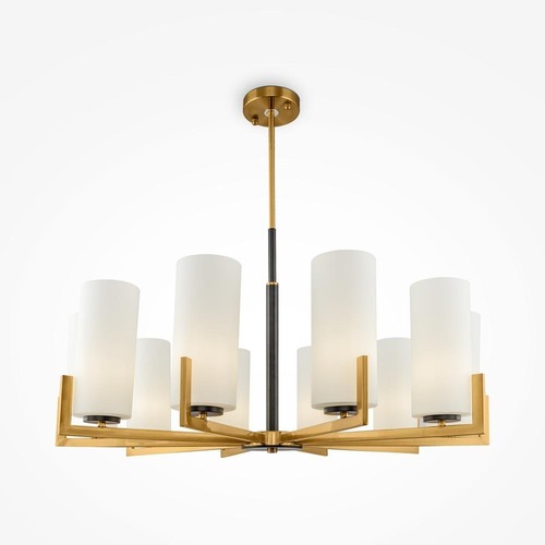 Dekorativní - M MOD089PL-10BS Lustr Fortano 10xE27 400W bílá/mosaz kov/sklo - MAYTONI - foto 1