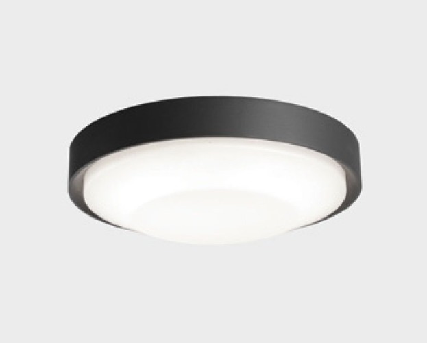 Přisazená - KHL K60010.01.SR.DG-DG.OP.ST.8.30 Stropní svítidlo BESEL Ø250mm tmavě šedá 20W 3000K IP65- Kohl Lighting - foto 1