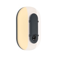Nástěnná - P 94958 LED venkovní nástěnné svítidlo Elunor pohybové čidlo IP65 podlouhlé 122x212mm 2200 - 4000K 18,5W 230V antracit/bílá polykarbonát - PAULMANN