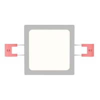 Hranatá - RED R12166 SLENDER SLIM SQ 9 zápustná černý chrom 230V LED 8W 3000K - RED - DESIGN RENDL