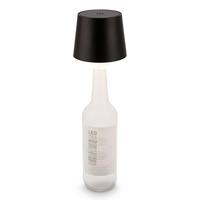 Stolní lampy dekorační - BRILO 7709015 Bota lampička na láhev - 1,8W, 120lm, nabíjecí, LED, stmívatelné, dotykový vypínač, teplá bílá, černá - BRILO