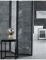 Stolní lampy dekorační - NV 9010264 Stolní lampa JULIET kouřové šedé sklo mosaz a šedá kovová základna E14 1x12W IP20 bez žárovky - NOVA LUCE