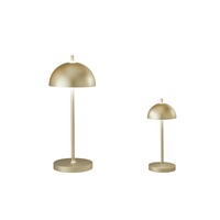 Na stůl - FAN LED-PARTY-S-ORO Nabíjecí venkovní svítidlo PARTY LED dobíjecí 1 W TOUCH DIMM 3000 K IP54 baterie 1600 mAh USB nabíjení magnetická 1,2 m - FANEUROPE