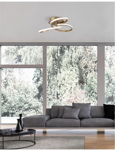 Dekorativní - NV 1701101004 Stropní svítidlo FUSION zlatý mosazný hliník a akryl LED 40W 230V 3000K IP20 - NOVA LUCE - foto 1