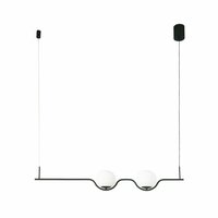 Podélná - FARO 29696 LE VITA závěsné svítidlo, černá - FARO