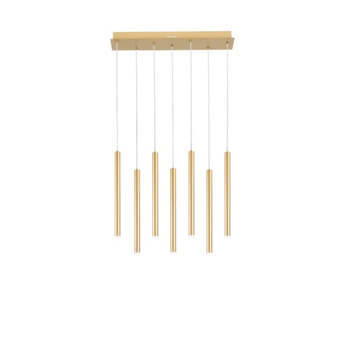 Dekorativní - FAN LED-PYPE-SQ7-ORO Závěsné svítidlo LED PYPE zlatá 35 W 3290 lm CCT 56,5 x 200 cm - FANEUROPE - foto 1