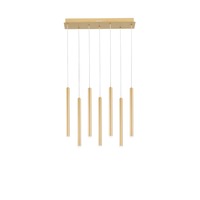 Dekorativní - FAN LED-PYPE-SQ7-ORO Závěsné svítidlo LED PYPE zlatá 35 W 3290 lm CCT 56,5 x 200 cm - FANEUROPE