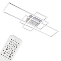 Hranatá - BRILO 3156-018 LED CCT rám 104 cm 2x19W 2500lm chrom - BRILO