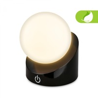 Stolní lampy dekorační - BRILO 7561015 Sora Mini LED stolní lampička bezdrátová IP54, stmívatelné, dotykový vypínač, černá - BRILO