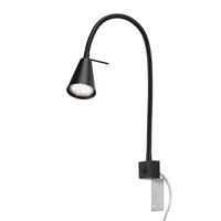 S ramenem - BRI 2080-015 Flexibilní nástěnné svítidlo 40,3 cm 1xGU10 5W 400lm černá - BRILONER